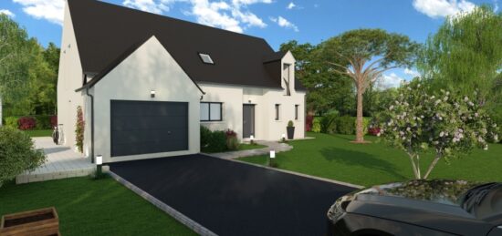 Plan de maison Surface terrain 150 m2 - 7 pièces - 6  chambres -  avec garage 