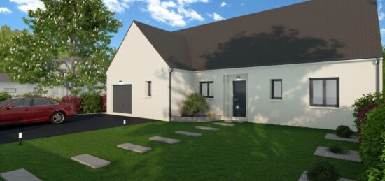 Plan de maison Surface terrain 105 m2 - 5 pièces - 4  chambres -  avec garage 