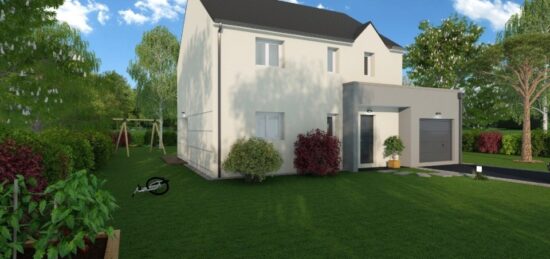 Plan de maison Surface terrain 120 m2 - 5 pièces - 4  chambres -  avec garage 