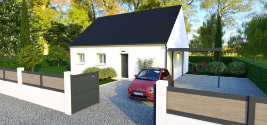 Plan de maison Surface terrain 80 m2 - 4 pièces - 3  chambres -  sans garage 