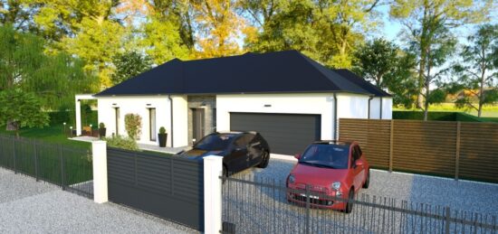 Plan de maison Surface terrain 200 m2 - 8 pièces - 6  chambres -  avec garage 