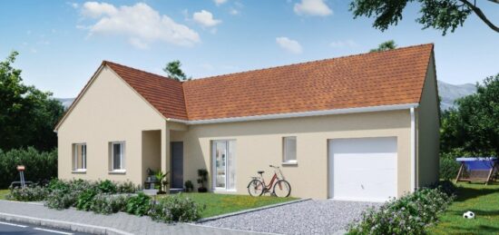 Plan de maison Surface terrain 100 m2 - 4 pièces - 3  chambres -  avec garage 