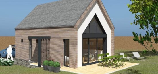 Plan de maison Surface terrain 77 m2 - 1 pièce - 1  chambre -  sans garage 